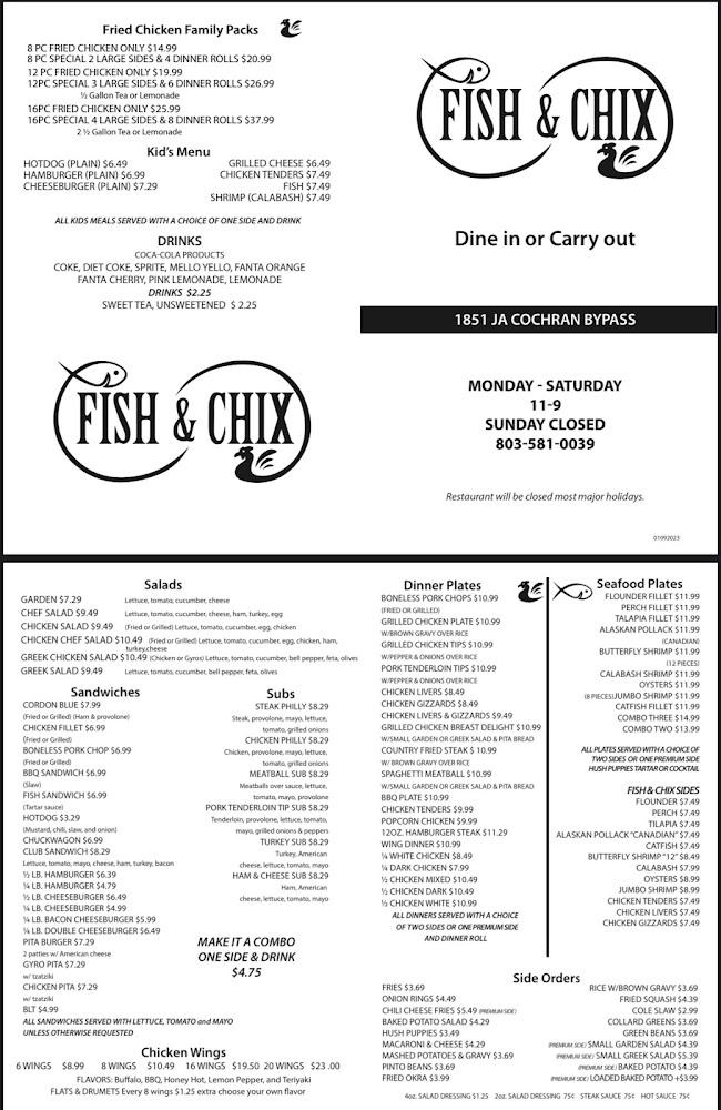 Fish & Chix Menu image 1